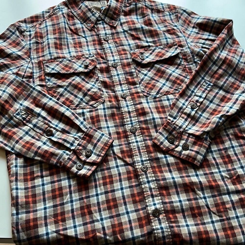 Duluth Trading Co. Button Down Cotton/Poly Flannel Sz. M